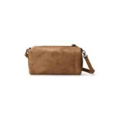 תיק מריה זמש חום פרחים - TES Leather Bags