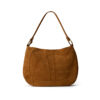 תיק עור צד ונשיאה קאיה זמש קאמל - TES Leather Bags