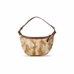 תיק עור טוני פרווה חום לבן - TES Leather Bags