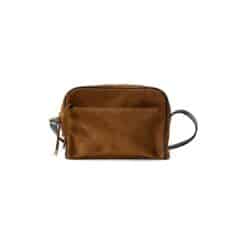 תיק צד רומי זמש קרמל - TES Leather Bags