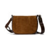 תיק צד לורי זמש חום - TES Leather Bags