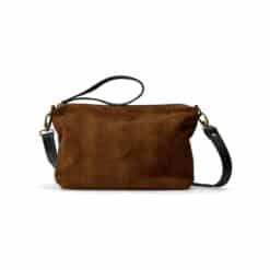 תיק צד סוהו זמש חום - TES Leather Bags