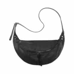 פאוץ' עור טייסי שחור קרוקו - TES Leather Bags