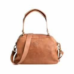 תיק נשיאה מיני צ'ארלי חום קאמל - TES Leather Bags