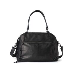 תיק נשיאה צ'ארלי שחור קרוקו - TES Leather Bags