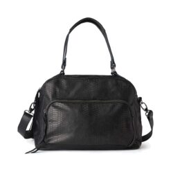 תיק נשיאה צ'ארלי שחור קרוקו - TES Leather Bags